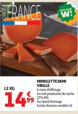 Auchan Mimolette demi vieille offre