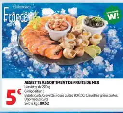 Auchan Assiette assortiment de fruits de mer offre