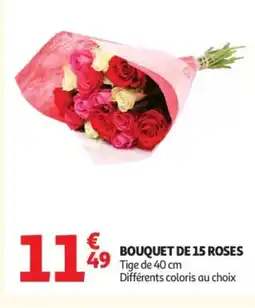 Auchan Bouquet de 15 roses offre