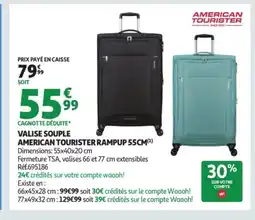 Auchan Valise souple american tourister rampup offre
