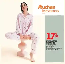 Auchan INEXTENSO Pyjama satin offre