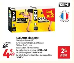 Auchan DIM Collants résist offre