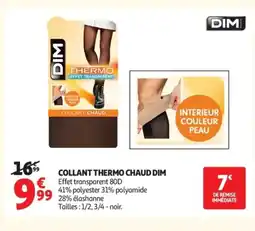 Auchan DIM Collant thermo chaud offre