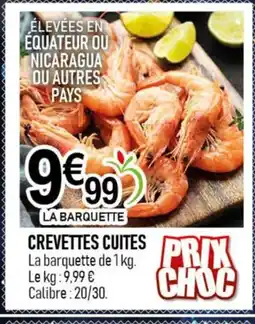 marché frais Géant Crevettes cuites offre
