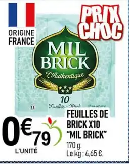 marché frais Géant MIL BRICK Feuilles de brick x10 offre