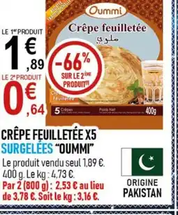 marché frais Géant OUMMI Crêpe feuilletée x5 surgelees offre