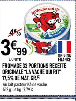 marché frais Géant LA VACHE QUI RIT Fromage 32 portions recette originale offre