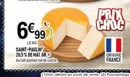 marché frais Géant SAINT-PAULIN 20.5% de mat gr offre