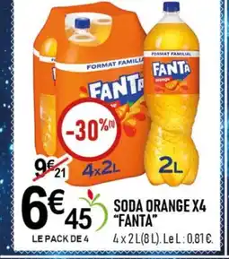 marché frais Géant FANTA Soda orange x4 offre