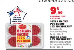 Maximarché BIGARD Steak hache pur boeuf 20% mg offre