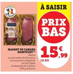 Maximarché MONTFORT Magret de canard offre
