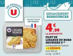 Maximarché U Filet de limande du nord meuniere offre