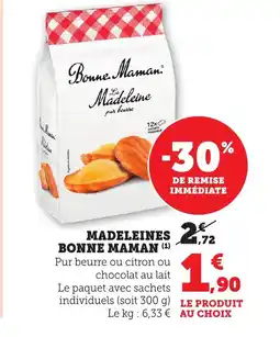Maximarché BONNE MAMAN Madeleines offre