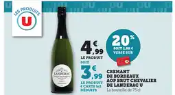 Maximarché U Cremant de bordeaux aop brut chevalier de landerac offre