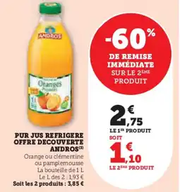 Hyper U Pur jus refrigere offre decouverte andros offre