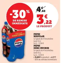 Hyper U Pepsi regular offre