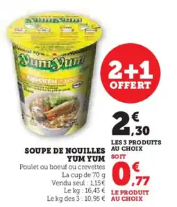 Hyper U Soupe de nouilles yum yum offre