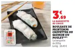 Hyper U Rouleaux de printemps crevettes ou saumon ou poulet offre