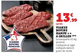 Hyper U Viande bovine hampe a griller offre