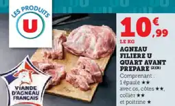 Hyper U Agneau filiere u quart avant prepare offre