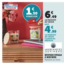 Bi1 Bougie ovale 2 meches offre