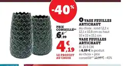 Bi1 Vase feuilles artichaut offre