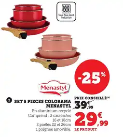 Bi1 MENASTYL Set5 pieces colorama offre