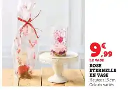 Hyper U Rose eternelle en vase offre