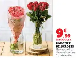 Hyper U Bouquet de 18 roses offre