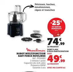 Bi1 MOULINEX Robot multifonction easy force offre