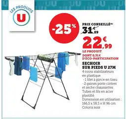 Bi1 U Sechoir sur pieds offre
