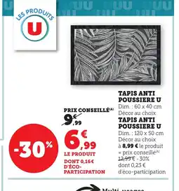 Bi1 U Tapis anti poussiere offre