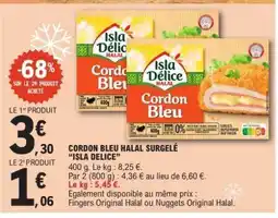 E.Leclerc Cordon Bleu Halal Surgelé 'Isla Delice' offre
