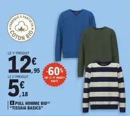 E.Leclerc PULL HOMME BIO TISSAIA BASICS offre