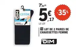 E.Leclerc Lot de 2 paires de chaussettes femme offre
