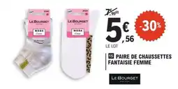 E.Leclerc 15 PAIRE DE CHAUSSETTES FANTAISIE FEMME offre