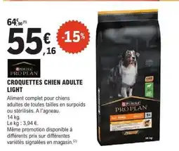 E.Leclerc CROQUETTES CHIEN ADULTE LIGHT offre