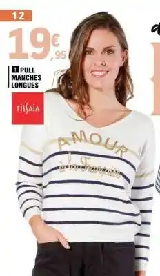 E.Leclerc 1 PULL MANCHES LONGUES offre