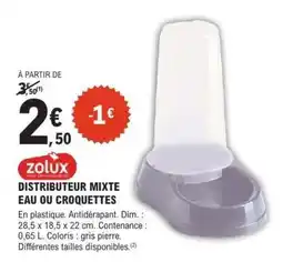 E.Leclerc DISTRIBUTEUR MIXTE EAU OU CROQUETTES offre