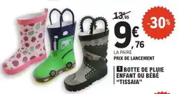E.Leclerc Botte de pluie enfant ou bébé 'Tissaia' offre