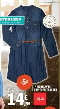 E.Leclerc ROBE AVEC CEINTURE TRESSÉE offre