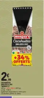 E.Leclerc Cacahuètes Grillées à Sec Menguy's offre