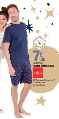 E.Leclerc PYJAMA HOMME COURT offre
