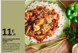 E.Leclerc POULET SAUCE AIGRE DOUCE, LÉGUMES ET RIZ offre