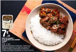 E.Leclerc Porc au caramel et riz basmati aux légumes LeChef offre