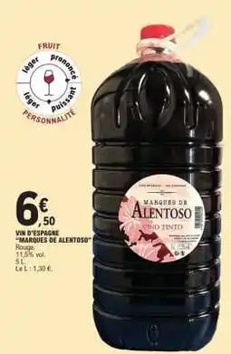 E.Leclerc VIN D'ESPAGNE MARQUES DE ALENTOSO offre