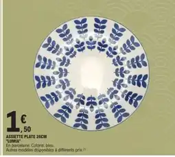 E.Leclerc ASSIETTE PLATE 26CM LUMIA offre