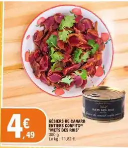 E.Leclerc GÉSIERS DE CANARD ENTIERS CONFITS METS DES ROIS offre