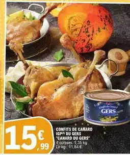 E.Leclerc CONFITS DE CANARD IGP DU GERS 'CANARD DU GERS' offre