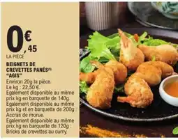E.Leclerc BEIGNETS DE CREVETTES PANÉS “AGIS” offre